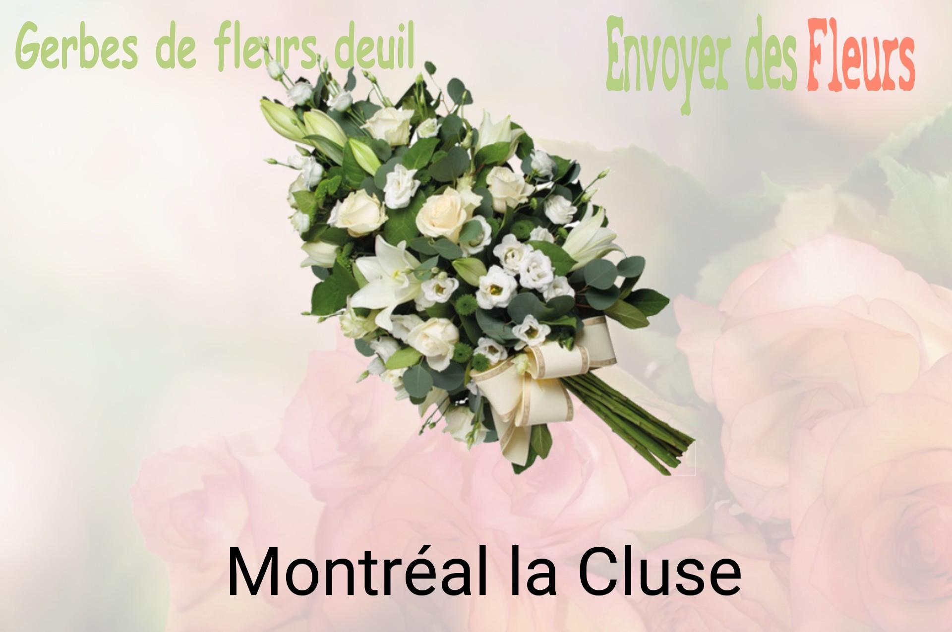 Gerbe de fleurs de deuil livrée à Montréal-la-Cluse